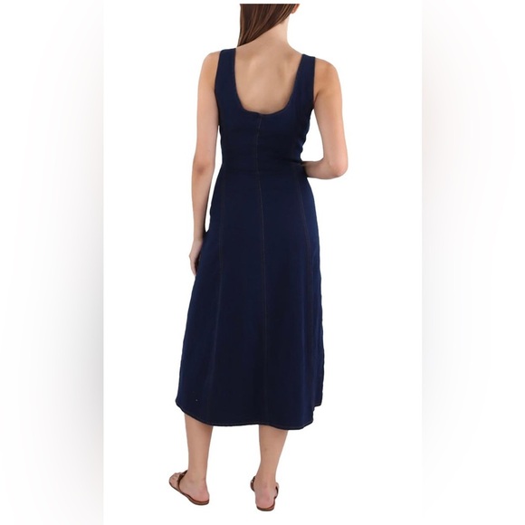 NWT Anne Klein Denim Sleeveless Midi Dress - Picture 2 of 4